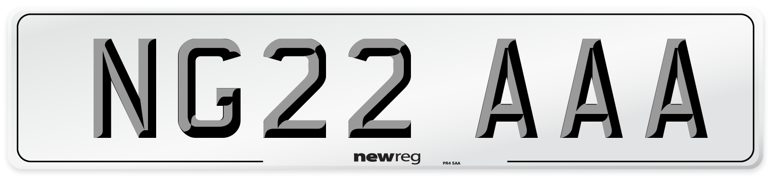 NG22 AAA Number Plate from New Reg